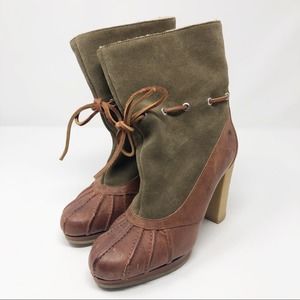 Rockport courtlyn duck bootie toffee olive 5.5